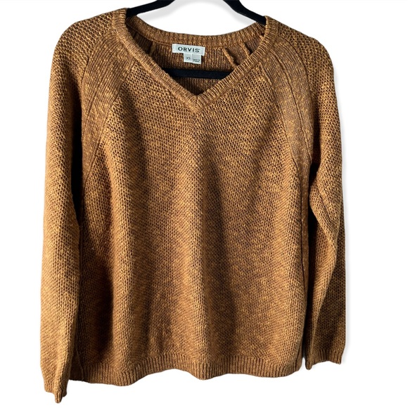 Orvis women’s Easy V-Neck linen blend pullover Sweater size XS - Picture 3 of 7